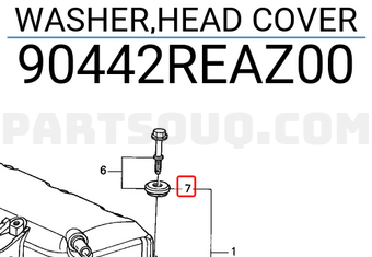 Honda 90442REAZ00 WASHER,HEAD COVER