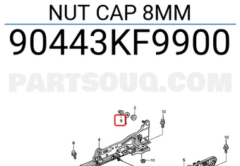 Honda 90443KF9900 NUT CAP 8MM