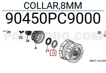 Honda 90450PC9000 COLLAR,8MM
