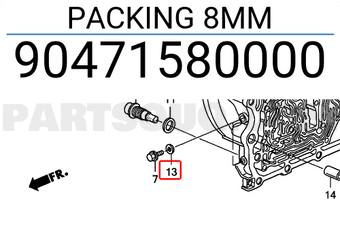 Honda 90471580000 PACKING 8MM