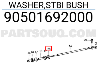 Honda 90501692000 WASHER,STBI BUSH