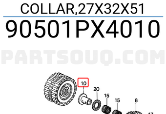Honda 90501PX4010 COLLAR,27X32X51