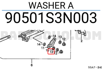 Honda 90501S3N003 WASHER A