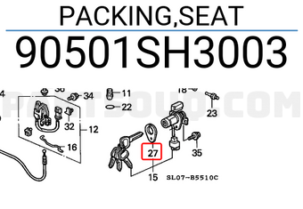 Honda 90501SH3003 PACKING,SEAT