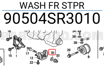 Honda 90504SR3010 WASH FR STPR