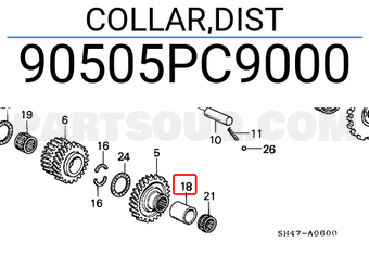 Honda 90505PC9000 COLLAR,DIST
