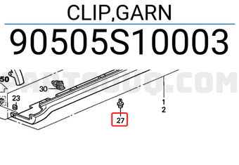 Honda 90505S10003 CLIP,GARN