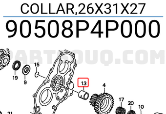 Honda 90508P4P000 COLLAR,26X31X27