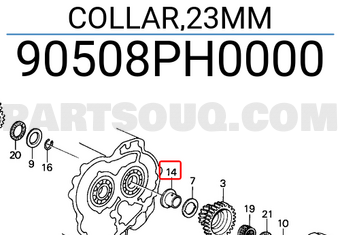 Honda 90508PH0000 COLLAR,23MM