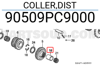 Honda 90509PC9000 COLLER,DIST
