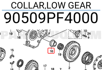 Honda 90509PF4000 COLLAR,LOW GEAR