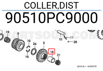 Honda 90510PC9000 COLLER,DIST