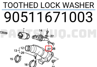 Honda 90511671003 TOOTHED LOCK WASHER