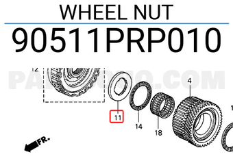 Honda 90511PRP010 WHEEL NUT