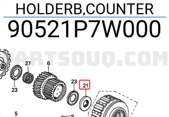 Honda 90521P7W000 HOLDERB,COUNTER