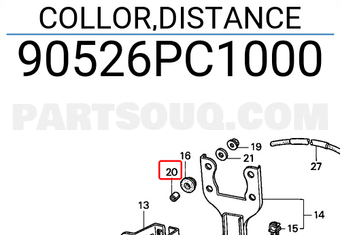 Honda 90526PC1000 COLLOR,DISTANCE