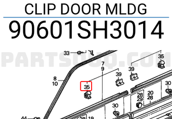 Honda 90601SH3014 CLIP DOOR MLDG