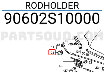 Honda 90602S10000 RODHOLDER