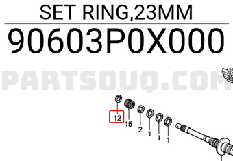 Honda 90603P0X000 SET RING,23MM
