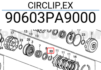 Honda 90603PA9000 CIRCLIP,EX