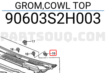 Honda 90603S2H003 GROM,COWL TOP