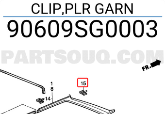 Honda 90609SG0003 CLIP,PLR GARN