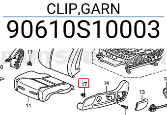 Honda 90610S10003 CLIP,GARN