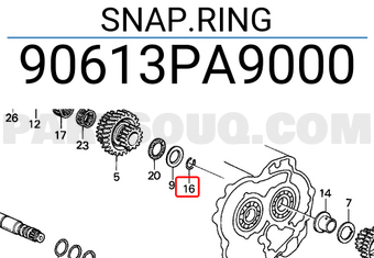 Honda 90613PA9000 SNAP.RING