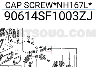 Honda 90614SF1003ZJ CAP SCREW*NH167L*