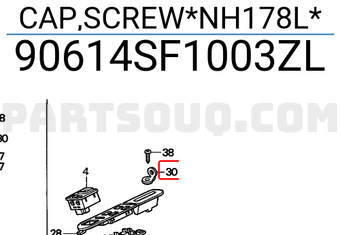 Honda 90614SF1003ZL CAP,SCREW*NH178L*