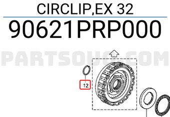 Honda 90621PRP000 CIRCLIP,EX 32