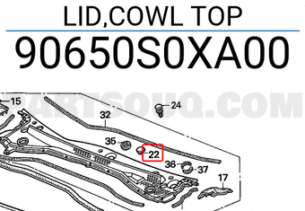 Honda 90650S0XA00 LID,COWL TOP