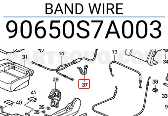 Honda 90650S7A003 BAND WIRE