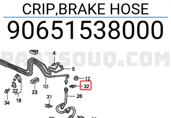 Honda 90651538000 CRIP,BRAKE HOSE
