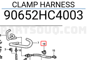 Honda 90652HC4003 CLAMP HARNESS