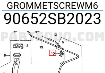 Honda 90652SB2023 GROMMETSCREWM6
