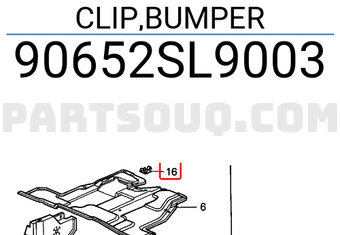 Honda 90652SL9003 CLIP,BUMPER