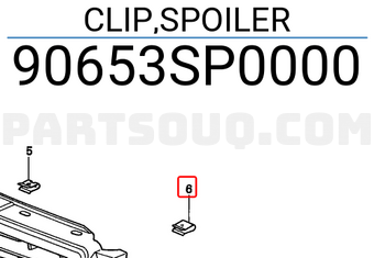 Honda 90653SP0000 CLIP,SPOILER