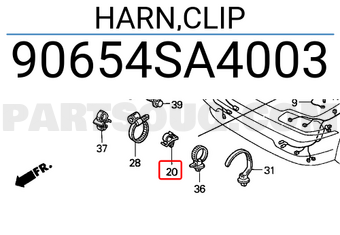 Honda 90654SA4003 HARN,CLIP
