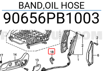 Honda 90656PB1003 BAND,OIL HOSE