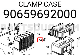 Honda 90659692000 CLAMP,CASE
