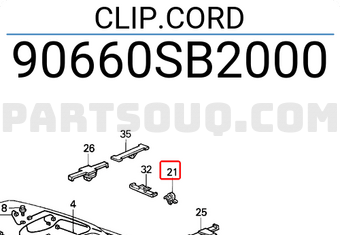 Honda 90660SB2000 CLIP.CORD