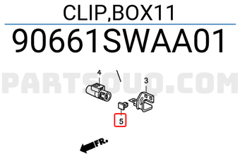 Honda 90661SWAA01 CLIP,BOX11