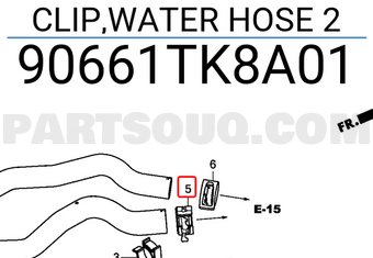 Honda 90661TK8A01 CLIP,WATER HOSE 2
