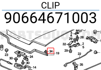 Honda 90664671003 CLIP