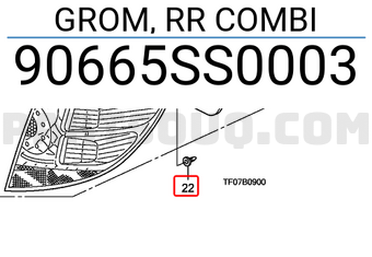 Honda 90665SS0003 GROM, RR COMBI
