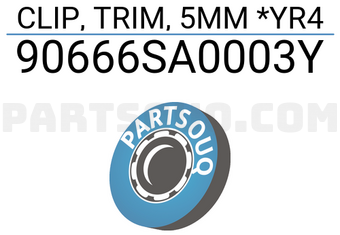 Honda 90666SA0003Y CLIP, TRIM, 5MM *YR4
