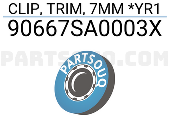 Honda 90667SA0003X CLIP, TRIM, 7MM *YR1