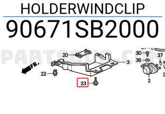 Honda 90671SB2000 HOLDERWINDCLIP