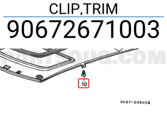 Honda 90672671003 CLIP,TRIM
